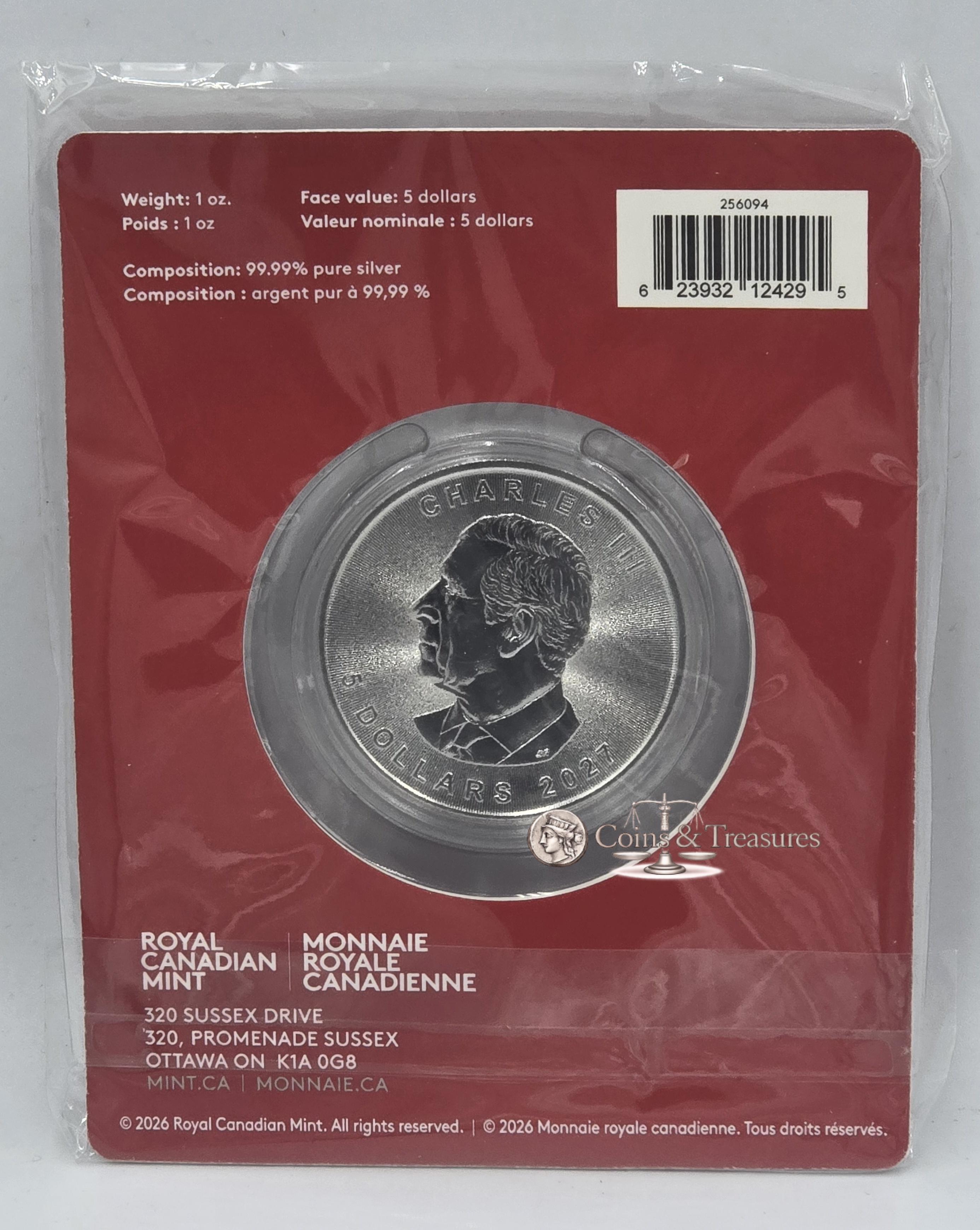 Treasured Silver Maple Leaf 1 oz 2027 Year of the Goat Privy Mark